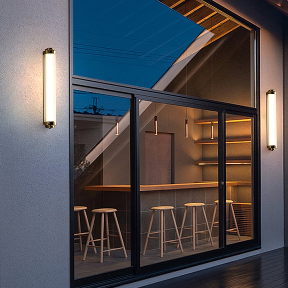 Edge Minimalistisch Außenwandleuchte, Schwarz & Gold & Silber, 28CM/40CM/60CM Lang - Lumpaz