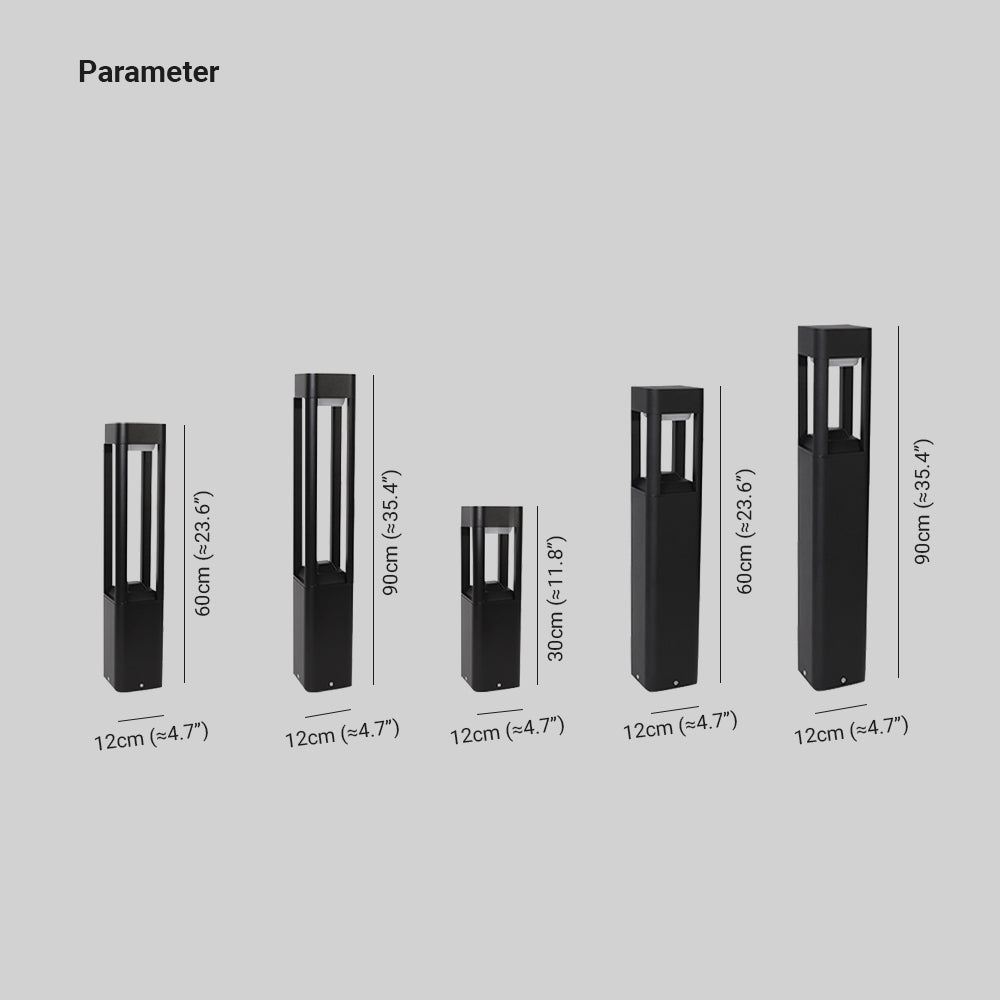 Pena Außensockelleuchte Rechteckig, 2 Stile, 30CM/60CM/90CM Lang - Lumpaz