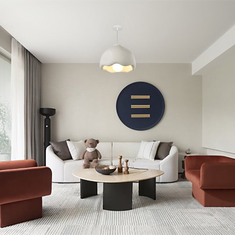 Byers Blumenförmige Pendelleuchte, Weiß, D 30CM - Lumpaz