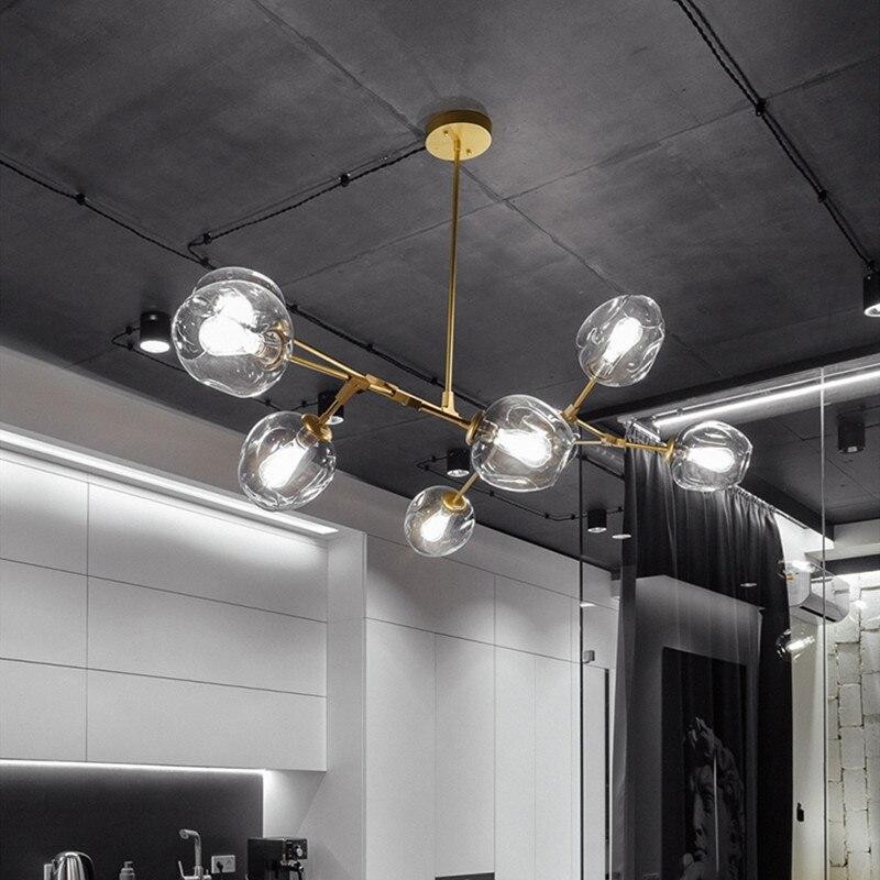 Valentina Nordische Kunst Molekulare Pendelleuchte, Gradient GRÜNES GLAS - Lumpaz