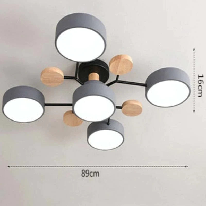 Moderne runde LED Deckenleuchte für Wohn- / Schlafzimmer, Grün - Lumpaz