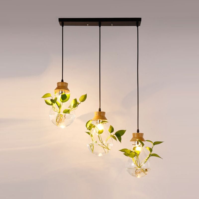 Nest Pendelleuchte Pflanzentopf-Cluster, 2 Farben/Shape, 1/3-flammig - Lumpaz
