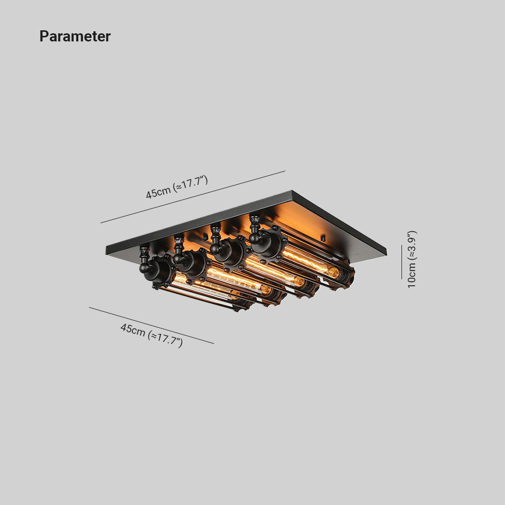 Alessio Deckenleuchte Röhrenkäfig, 45CM Lang - Lumpaz