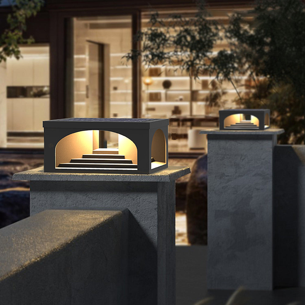 Riley Treppe-Design Solar Außensockelleuchte Solar, 10CM/15CM/20CM/25CM Lang - Lumpaz