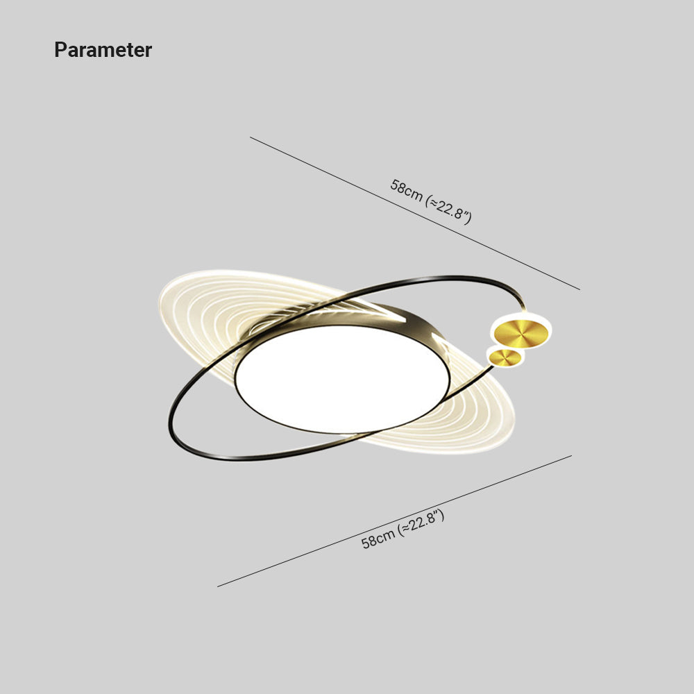 Lacey Modern LED Deckenleuchte Kreis-Design für Wohnzimmer Schlafzimmer, ∅58CM - Lumpaz