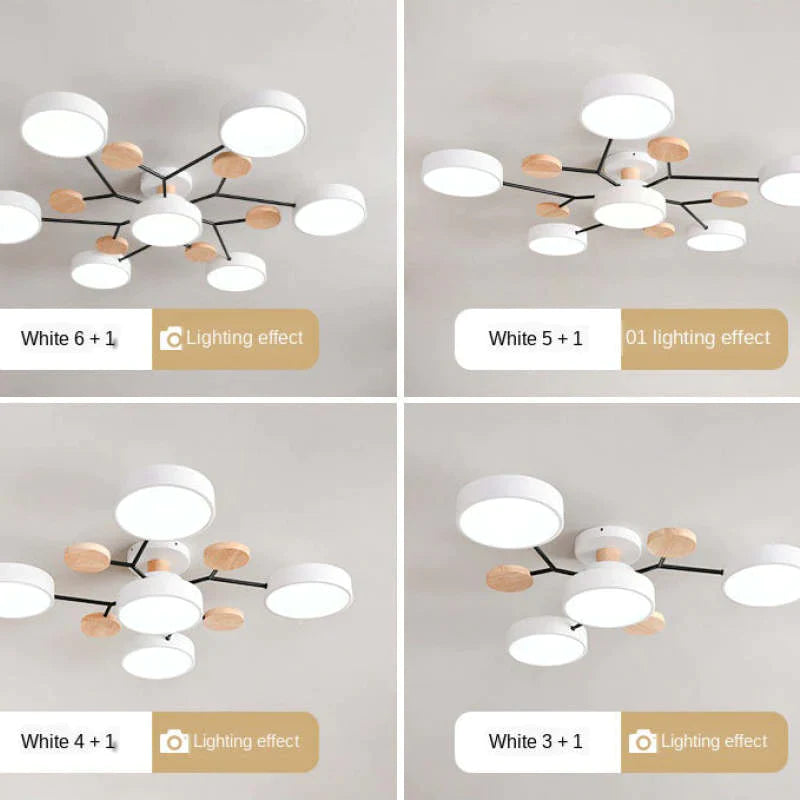 Moderne runde LED Deckenleuchte für Wohn- / Schlafzimmer, Grün - Lumpaz