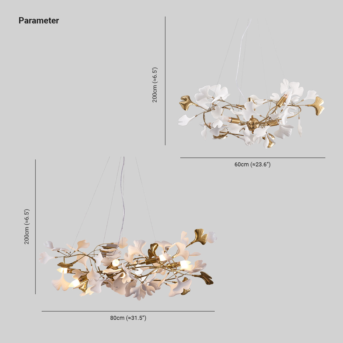 Olivia Kronleuchter Art Déco-Designs für Foyer, ∅60CM - Lumpaz