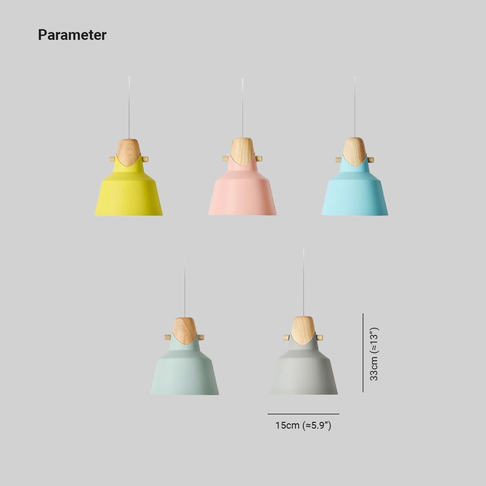 Morandi Pendelleuchte, Holz & Acryl, 5 Farben, 15/33CM Lang - Lumpaz