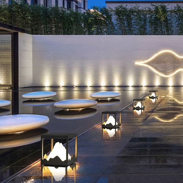 Riley Außensockelleuchte Solar, Gebirge, 23/30/41/51CM Lang - Lumpaz