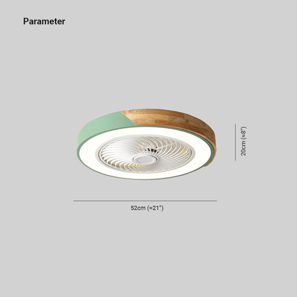 Ozawa Deckenventilator mit Beleuchtung, 5 Farben, ∅52CM - Lumpaz