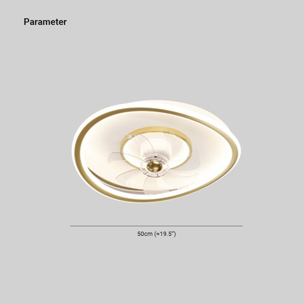 Kelley Deckenventilator mit Beleuchtung Gold, 5 Stile, ∅50/90/110CM - Lumpaz