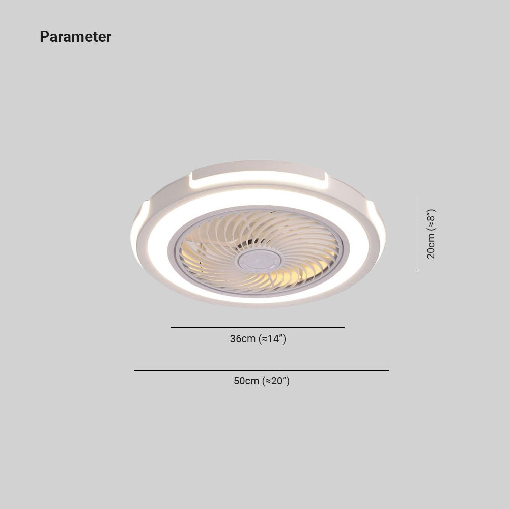 Edge Deckenventilator mit Beleuchtung, 4 Farben, 50CM Lang - Lumpaz