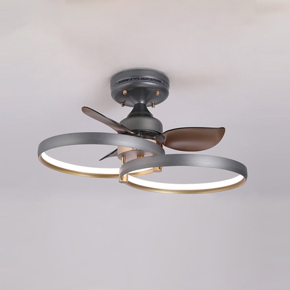 Kelley Deckenventilator mit Beleuchtung Aluminium & Metall, 2/3/4-flammig, ∅65/90CM - Lumpaz