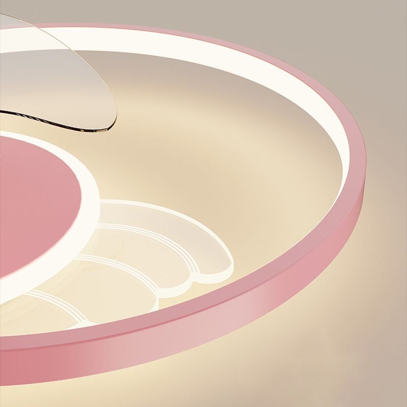 Minori Deckenventilator mit Beleuchtung Herz Rosa, 56CM Lang - Lumpaz