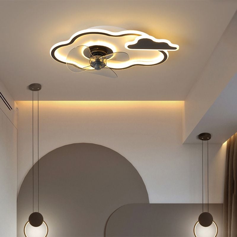 Minori Deckenventilator mit Beleuchtung Wolke & Stern, 3 Farben, ∅52/57CM - Lumpaz