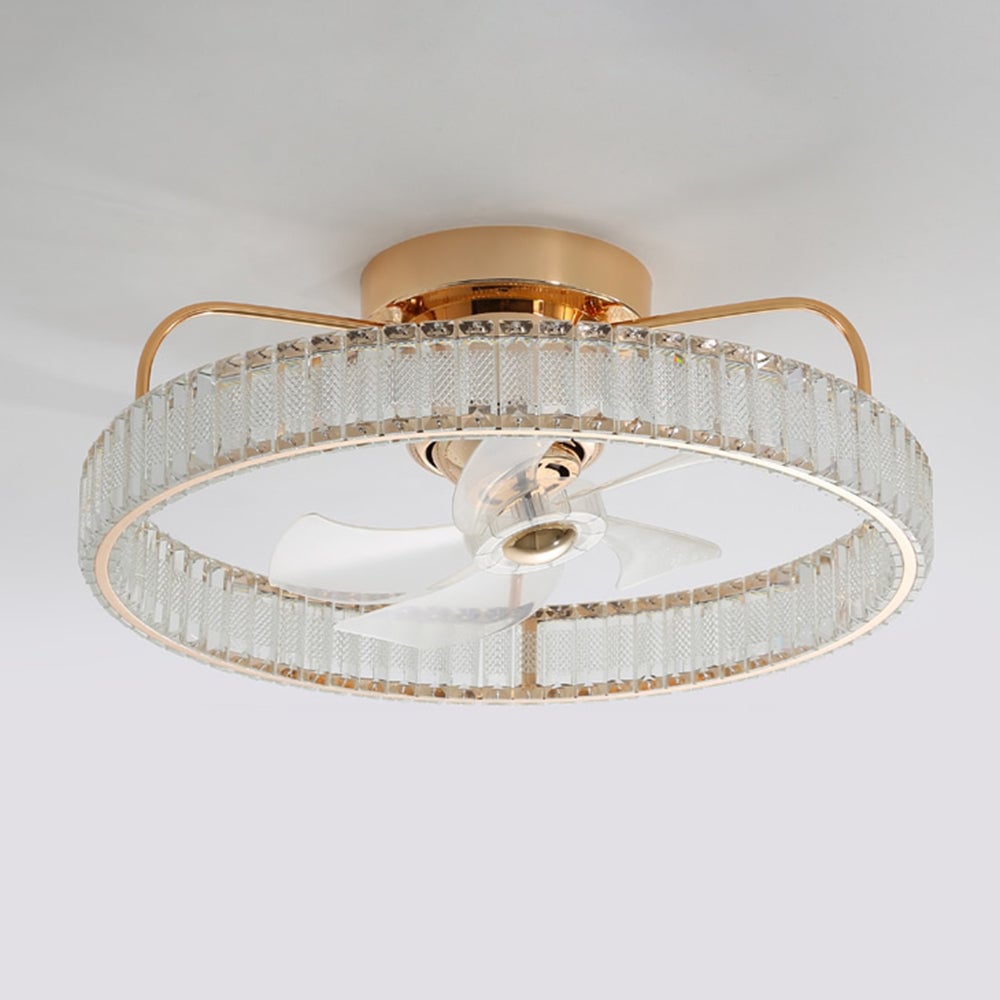 Kelley Deckenventilator mit Beleuchtung Gold, 2 Stile, ∅50/60CM - Lumpaz