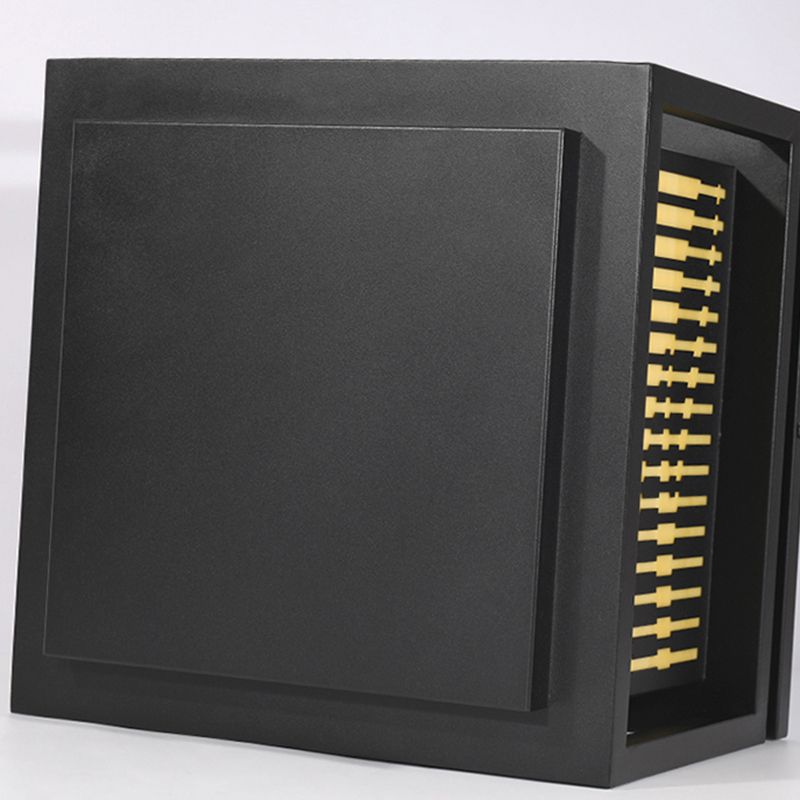 Riley Außensockelleuchte Schwarz, Wellen, Breite 23/28/38/46CM - Lumpaz