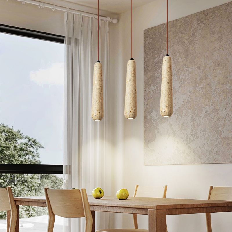 Ozawa Pendelleuchte, Cluster, Holz & Stein, 1/2/3-flammig - Lumpaz