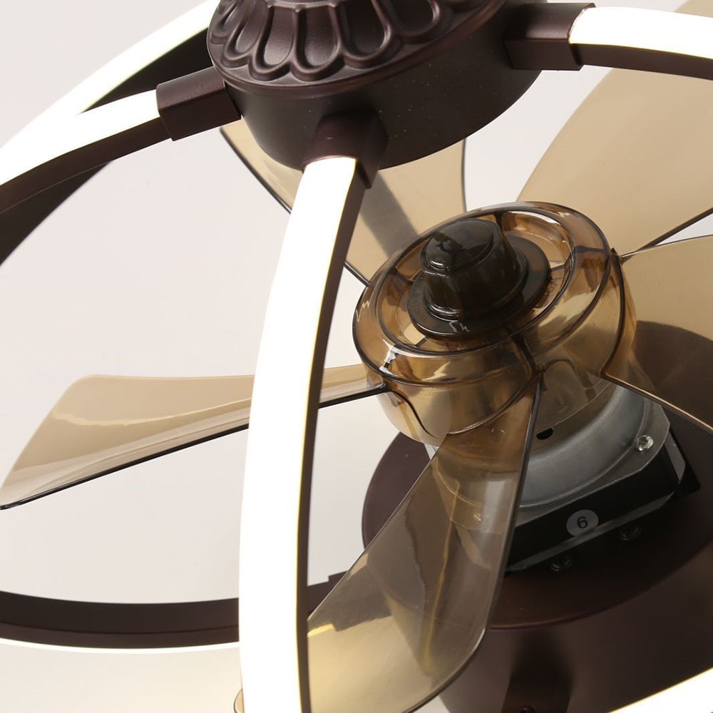 Lacey Deckenventilator mit Beleuchtung, Aluminium & Metall, ∅50CM - Lumpaz