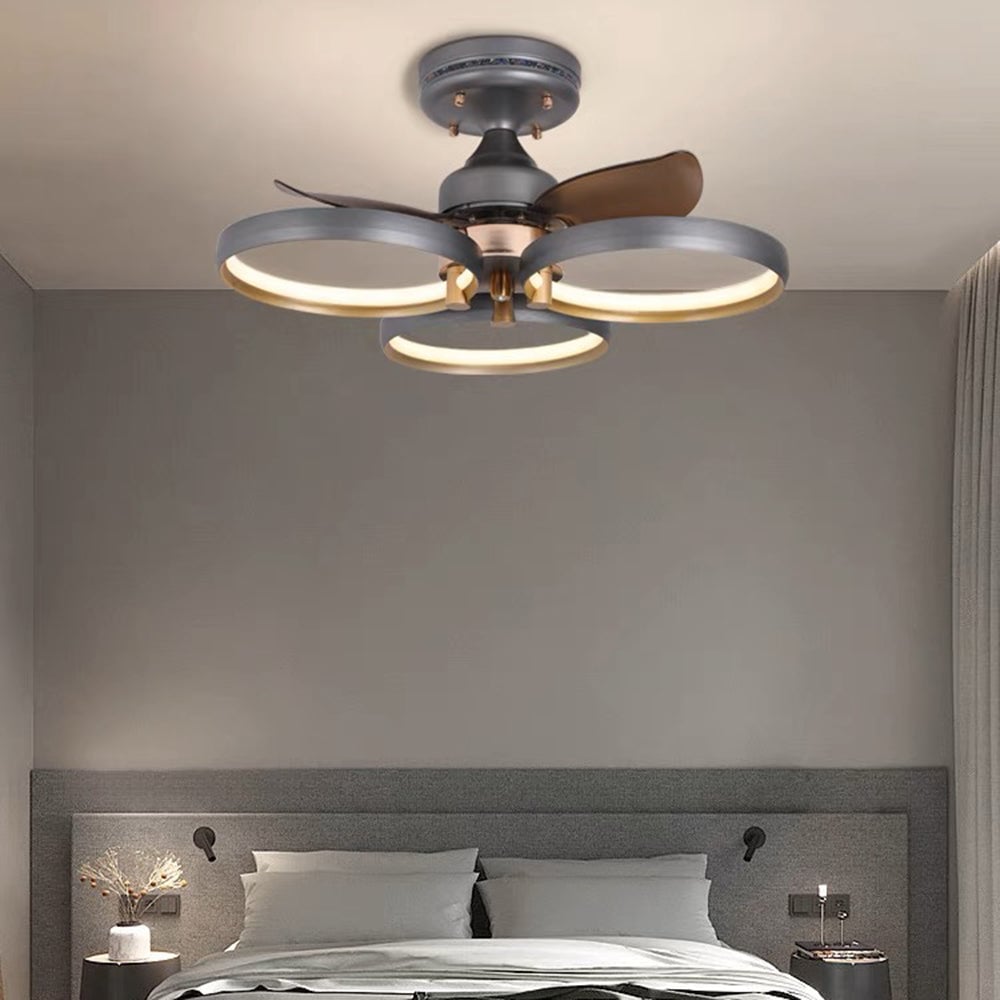 Kelley Deckenventilator mit Beleuchtung Aluminium & Metall, 2/3/4-flammig, ∅65/90CM - Lumpaz