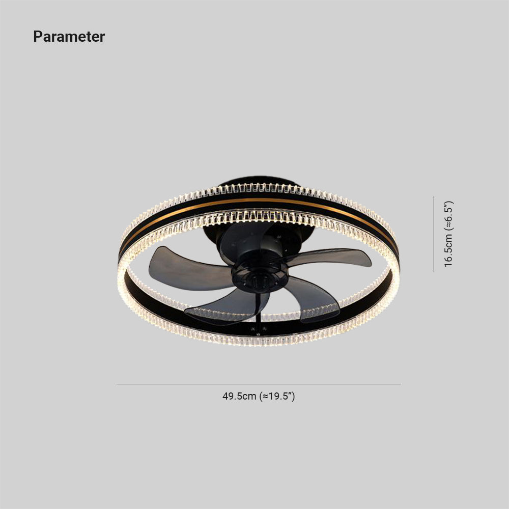 Kirsten Deckenventilator mit Beleuchtung Doppel-Licht, 4 Farben, ∅50CM - Lumpaz