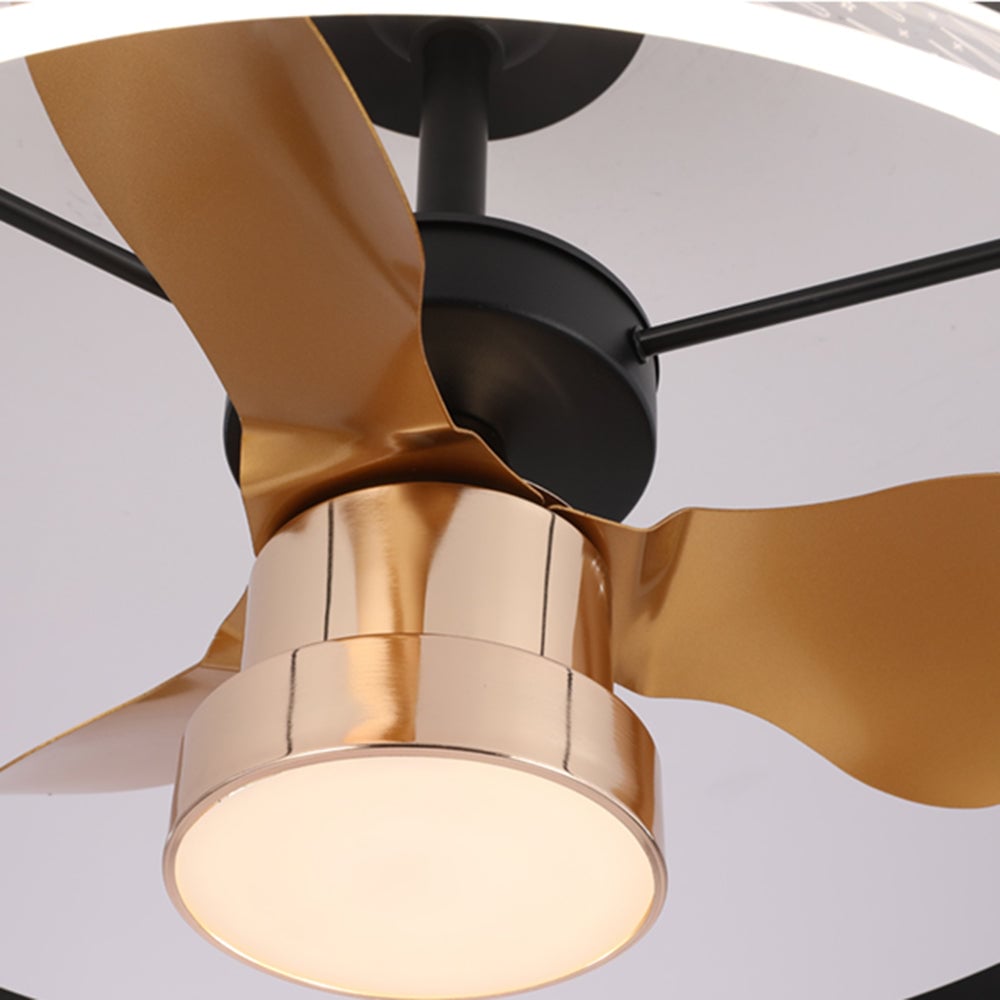 Kelley Deckenventilator mit Beleuchtung Aluminium & Metall, ∅60cm - Lumpaz