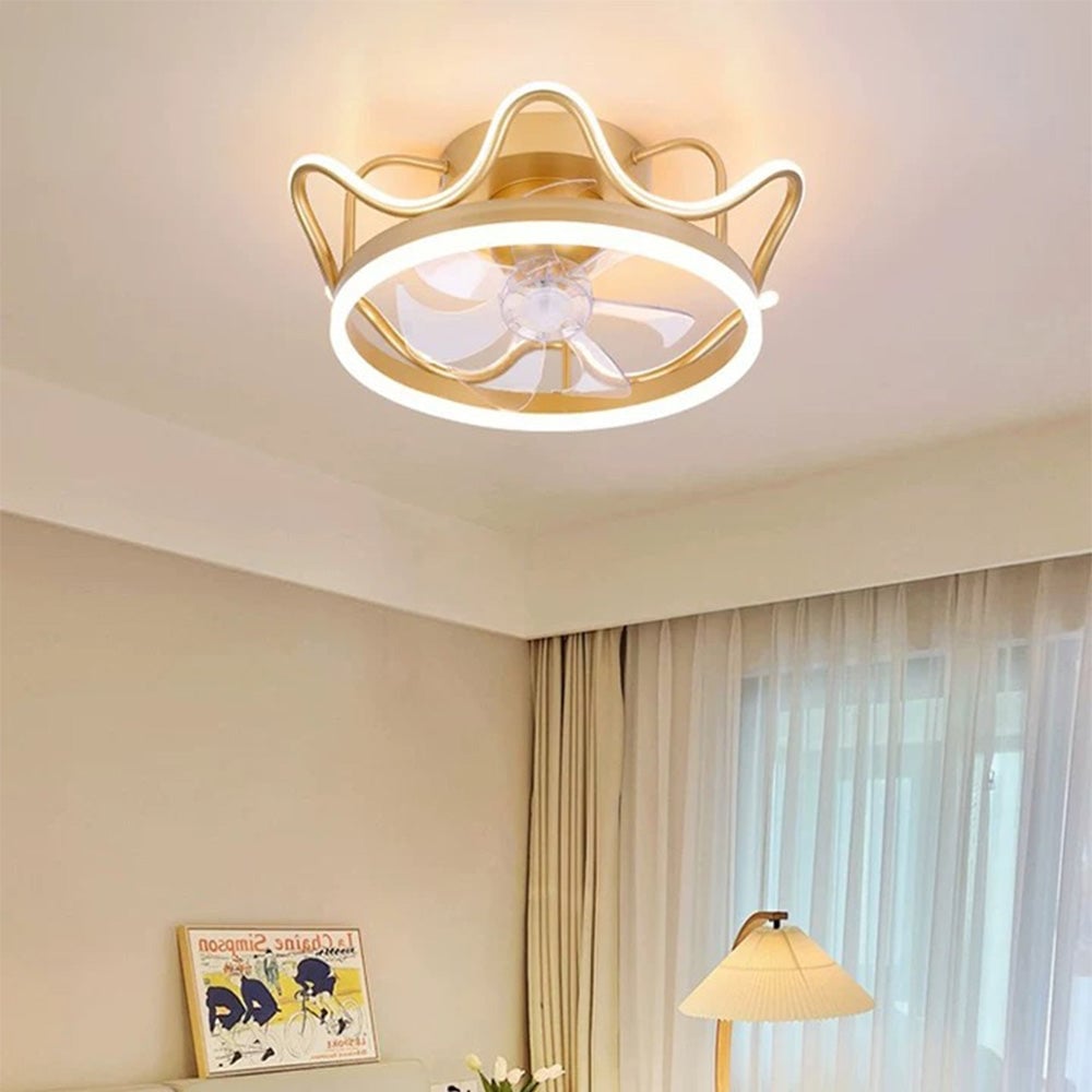 Kelley Deckenventilator mit Beleuchtung Krone, ∅50CM - Lumpaz