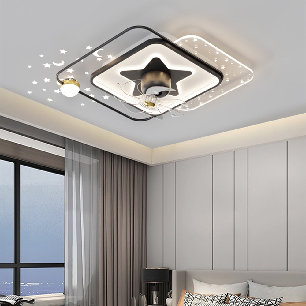 Madina Deckenventilator mit Beleuchtung, 4 Stile, ∅55/110CM - Lumpaz