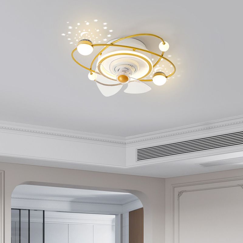 Madina Deckenventilator mit Beleuchtung Stern 3-Blatt, 2 Farben, ∅60CM - Lumpaz