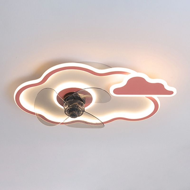Minori Deckenventilator mit Beleuchtung Wolke & Stern, 3 Farben, ∅52/57CM - Lumpaz
