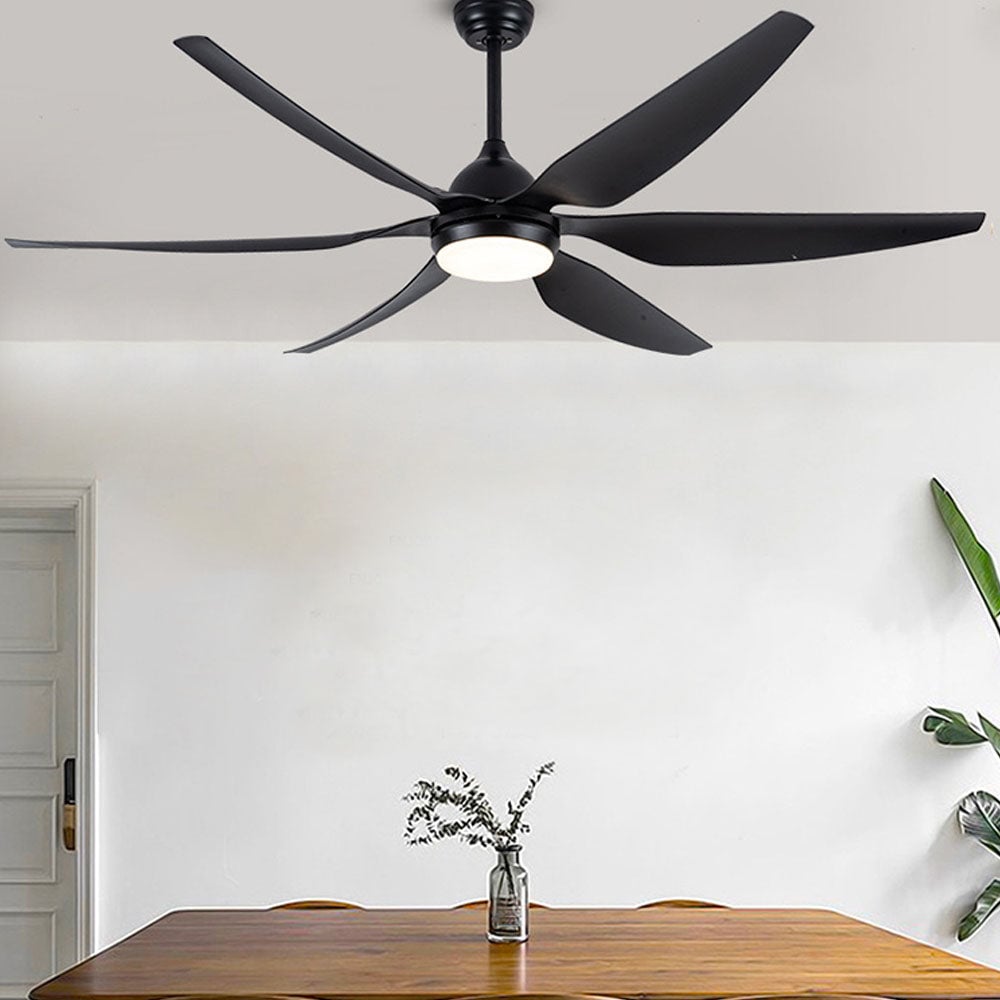 Haydn Deckenventilator mit Beleuchtung Weiß & Schwarz 6-Blatt, ∅137/167CM - Lumpaz