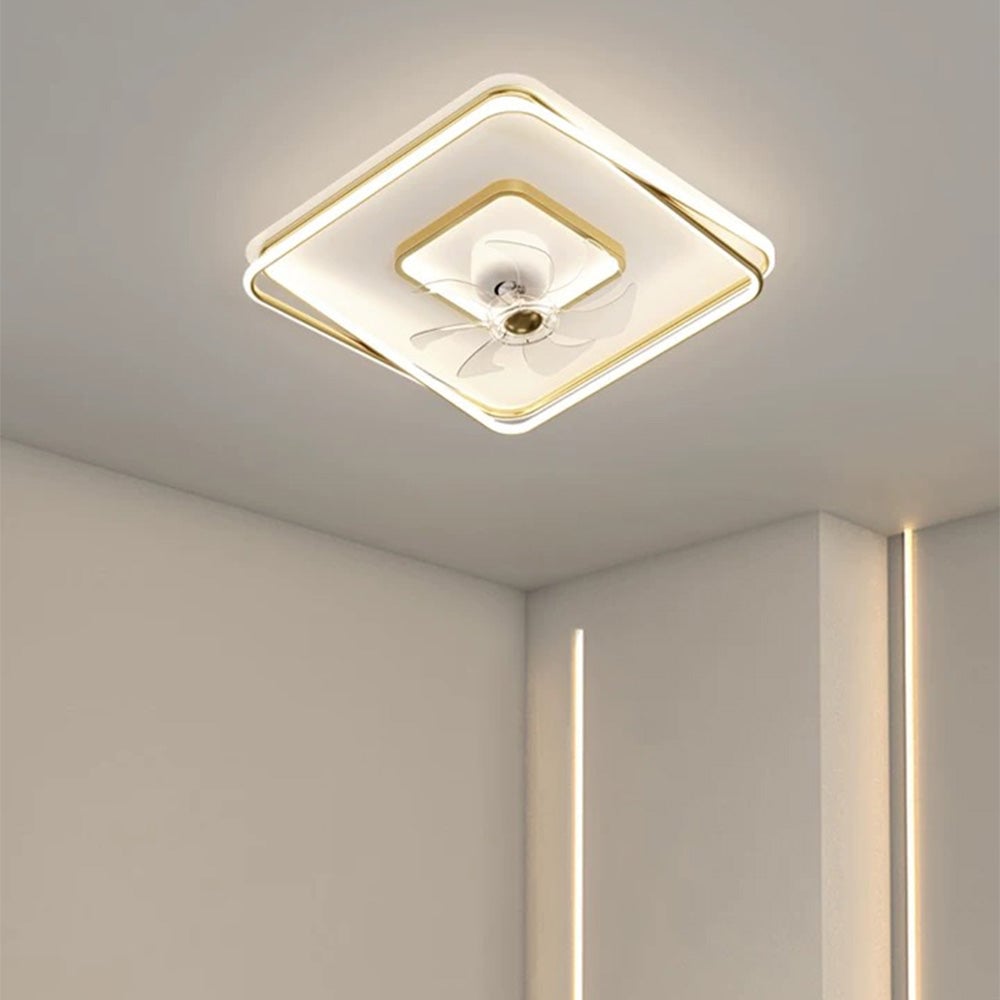 Kelley Deckenventilator mit Beleuchtung Gold, 5 Stile, ∅50/90/110CM - Lumpaz