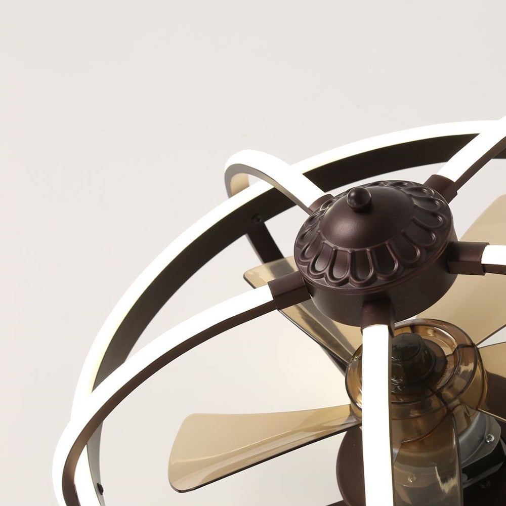 Lacey Deckenventilator mit Beleuchtung, Aluminium & Metall, ∅50CM - Lumpaz