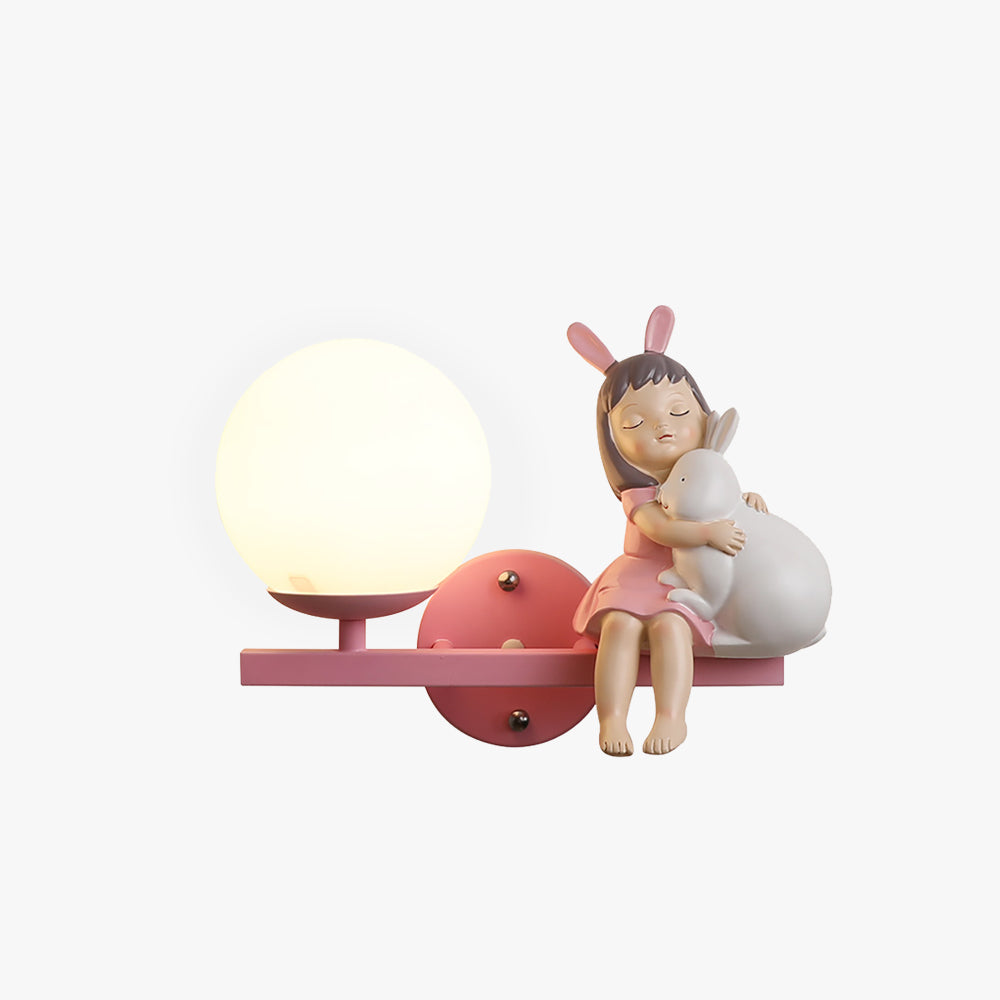 Minori Wandleuchte Weiß & Rosa, 20CM Lang - Lumpaz