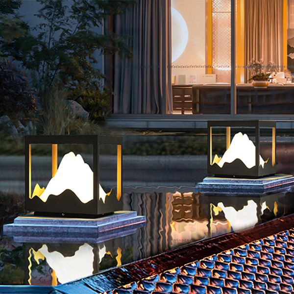 Riley Außensockelleuchte Solar, Gebirge, 23/30/41/51CM Lang - Lumpaz