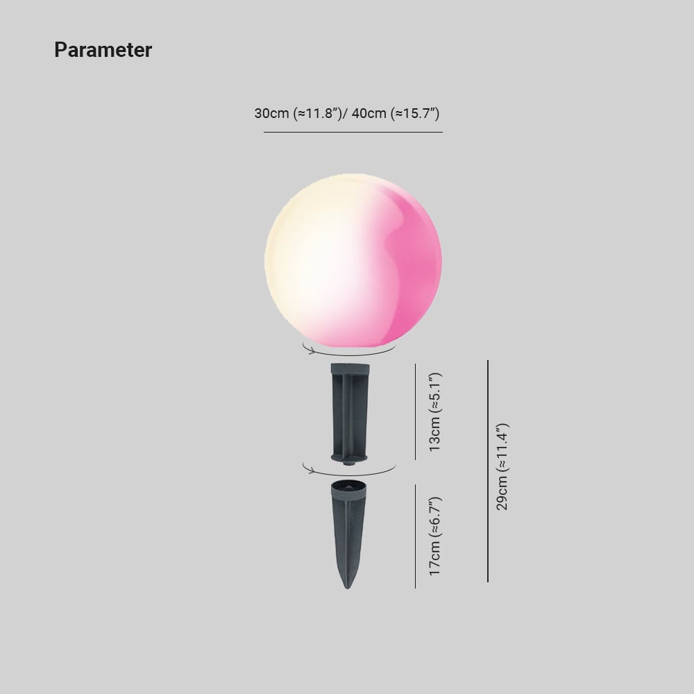 Elif Außen-Bodeneinbaustrahler RGB, Harz,  ∅30/40CM - Lumpaz