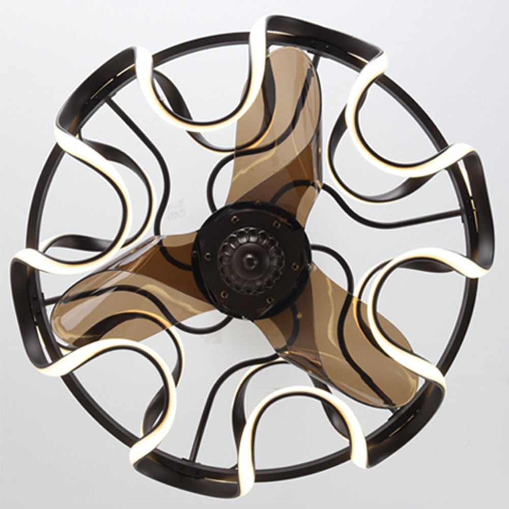 Lacey Deckenventilator mit Beleuchtung Kaffee, ∅60CM - Lumpaz