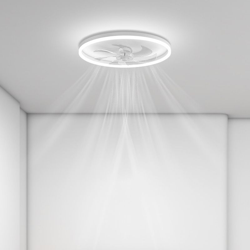 Edge Deckenventilator mit Beleuchtung Ring Weiß 7-Blatt, ∅41/50/60CM - Lumpaz