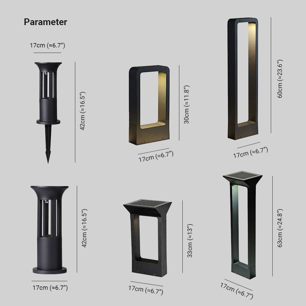 Pena Außen-Wegeleuchte Geometrisch Solarenergie, 3 Stile - Lumpaz