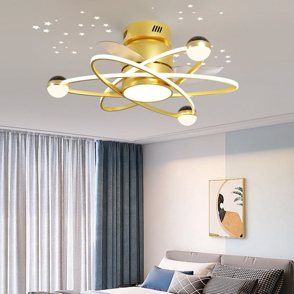 Kelley Deckenventilator mit Beleuchtung, 3 Farben, ∅65CM - Lumpaz