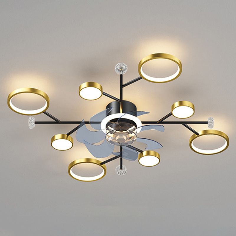 Weiss Deckenventilator mit Beleuchtung, 2 Farben, 62/88/107CM Lang - Lumpaz