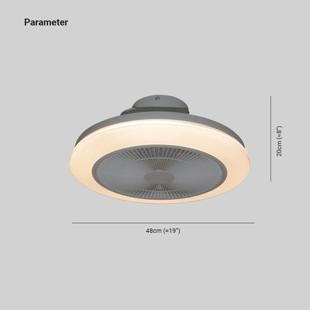 Morandi Deckenventilator mit Beleuchtung RGB-Bluetooth, ∅48cm - Lumpaz