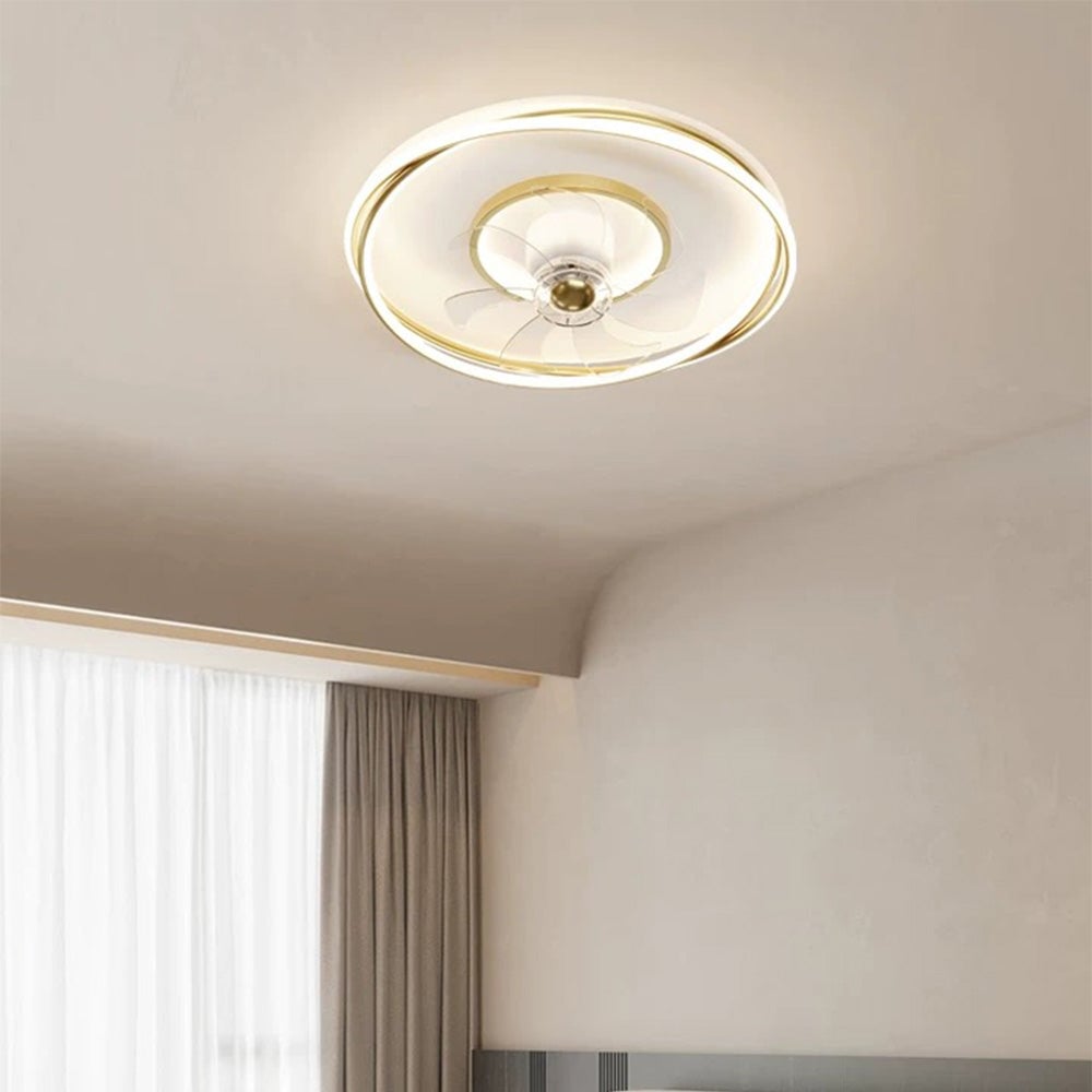 Kelley Deckenventilator mit Beleuchtung Gold, 5 Stile, ∅50/90/110CM - Lumpaz