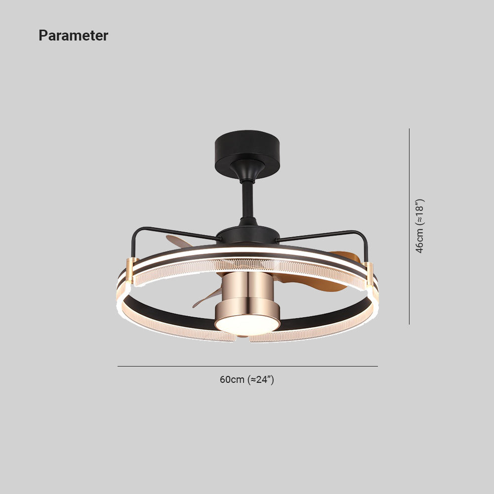 Kelley Deckenventilator mit Beleuchtung Aluminium & Metall, ∅60cm - Lumpaz