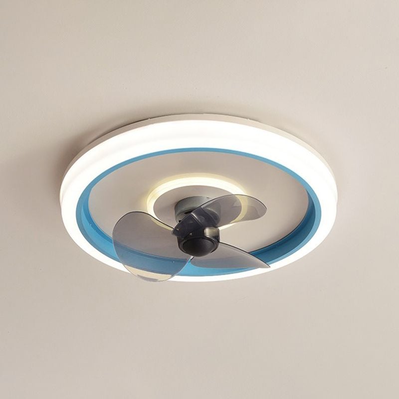 Edge Deckenventilator mit Beleuchtung 2-Licht Ring, 4 Farben, ∅50CM - Lumpaz