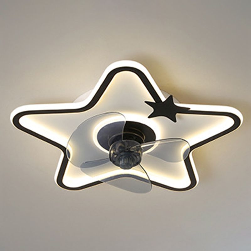 Minori Deckenventilator mit Beleuchtung Wolke & Stern, 3 Farben, ∅52/57CM - Lumpaz