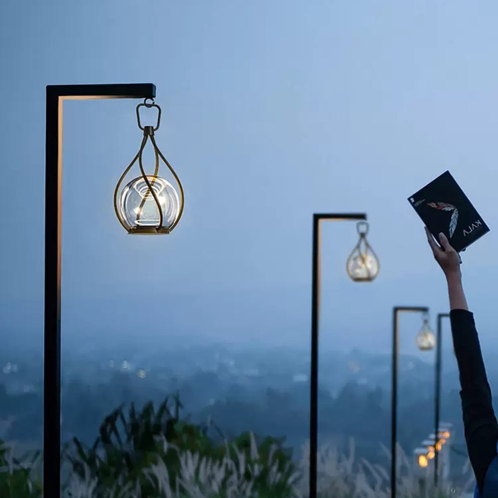 Valentina Außenpendelleuchte, Wiederaufladbar, 2 Farben - Lumpaz