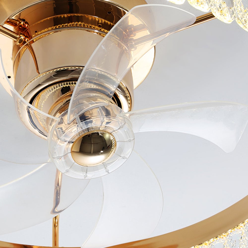 Kelley Deckenventilator mit Beleuchtung Gold, 2 Stile, ∅50/60CM - Lumpaz