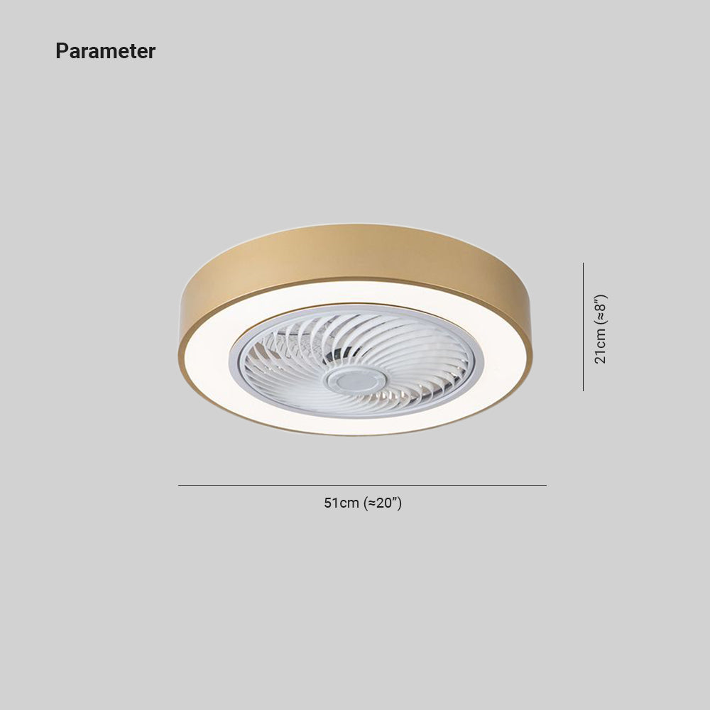 Morandi Deckenventilator mit Beleuchtung Klare Blätter, 6 Farben, ∅51CM - Lumpaz