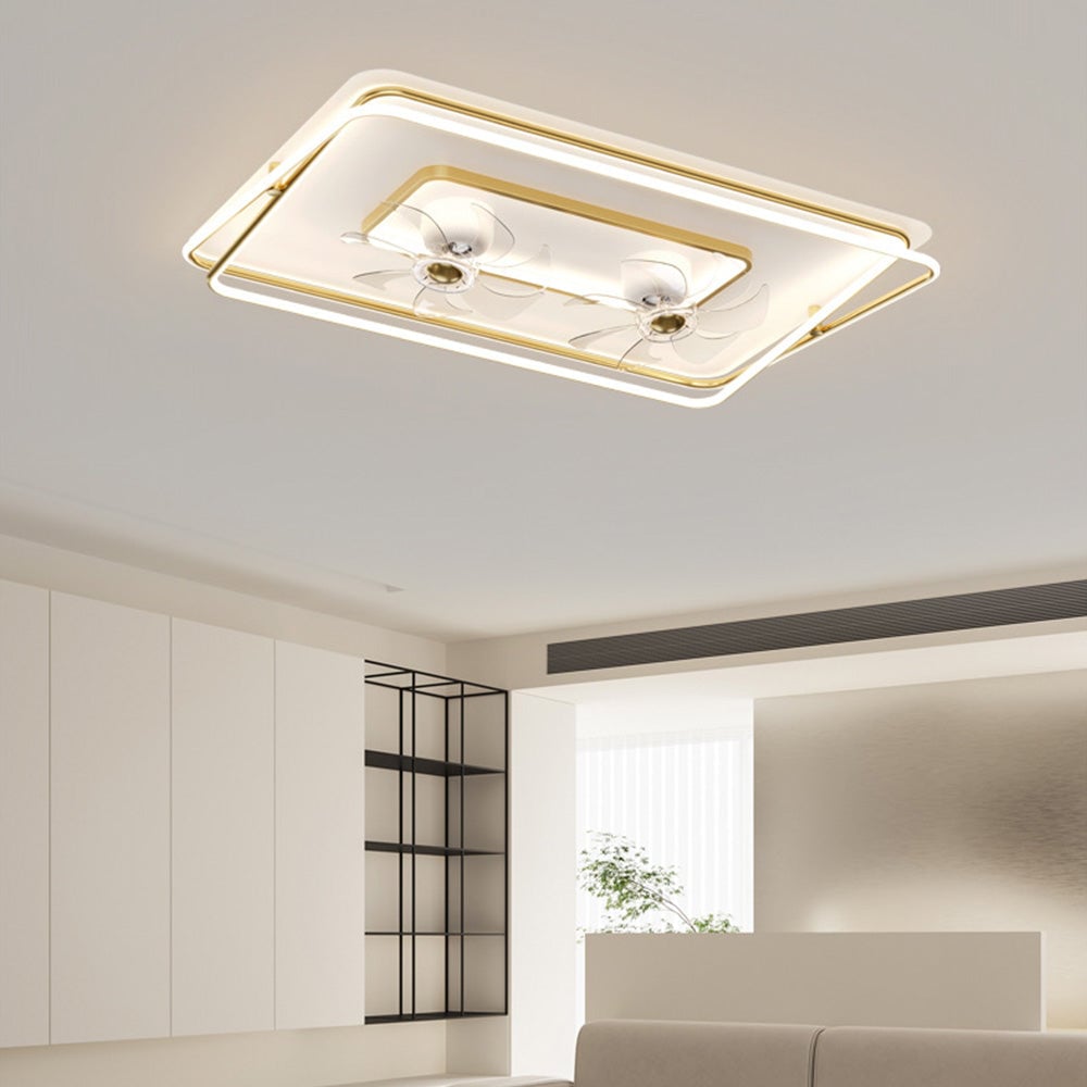 Kelley Deckenventilator mit Beleuchtung Gold, 5 Stile, ∅50/90/110CM - Lumpaz